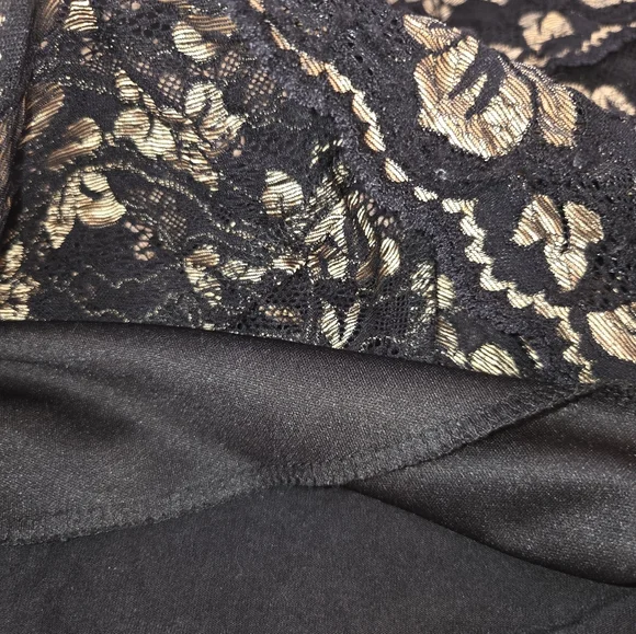 Cache Black/Gold Lace Camisole - Picture 3 of 6